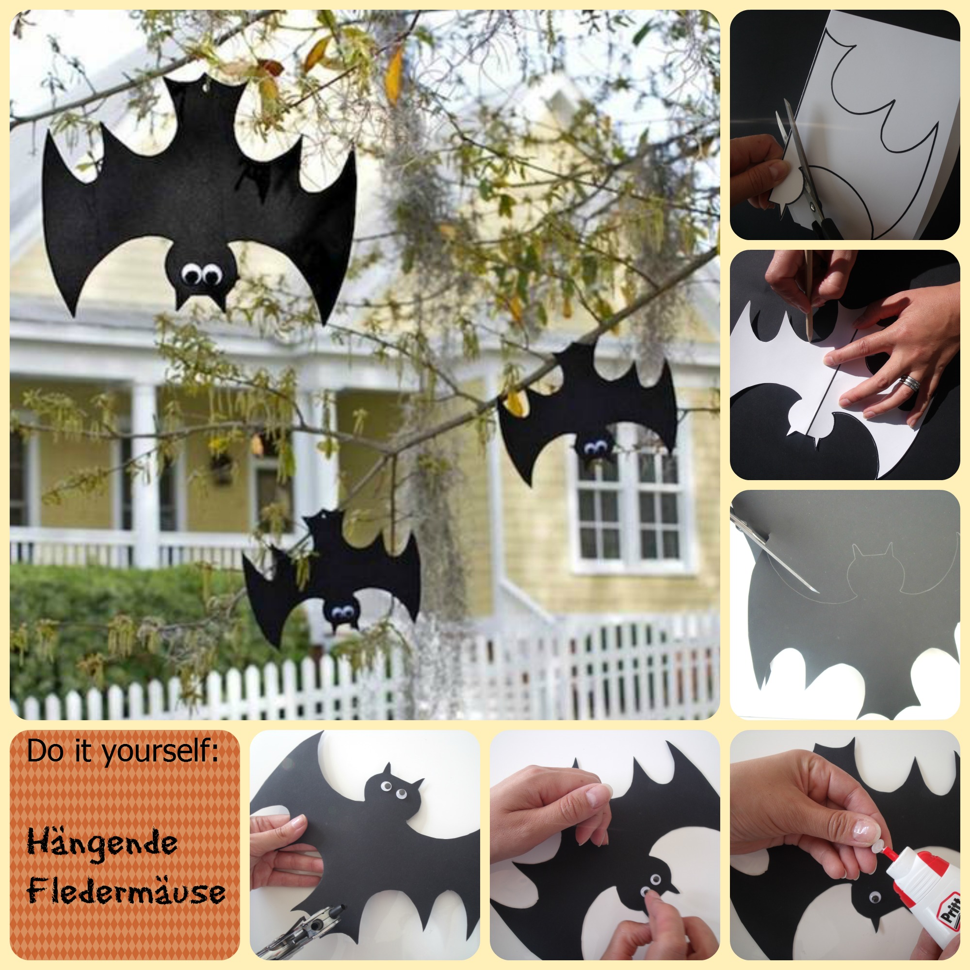 Fledermaus Halloween-Deko Tutorial 