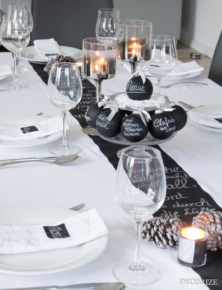 Festtafel Tischdekoration für Weihnachten