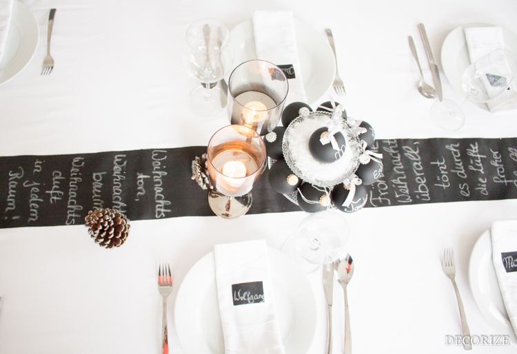 Festtafel Tischdekoration für Weihnachten