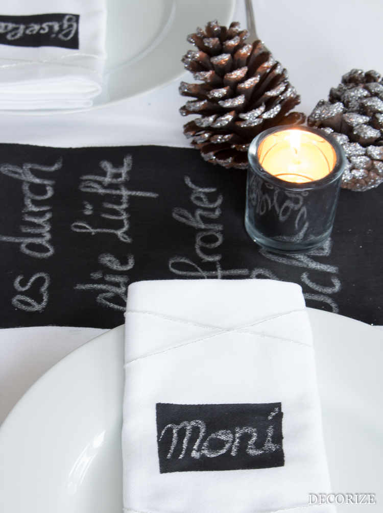 Festtafel Tischdekoration für Weihnachten