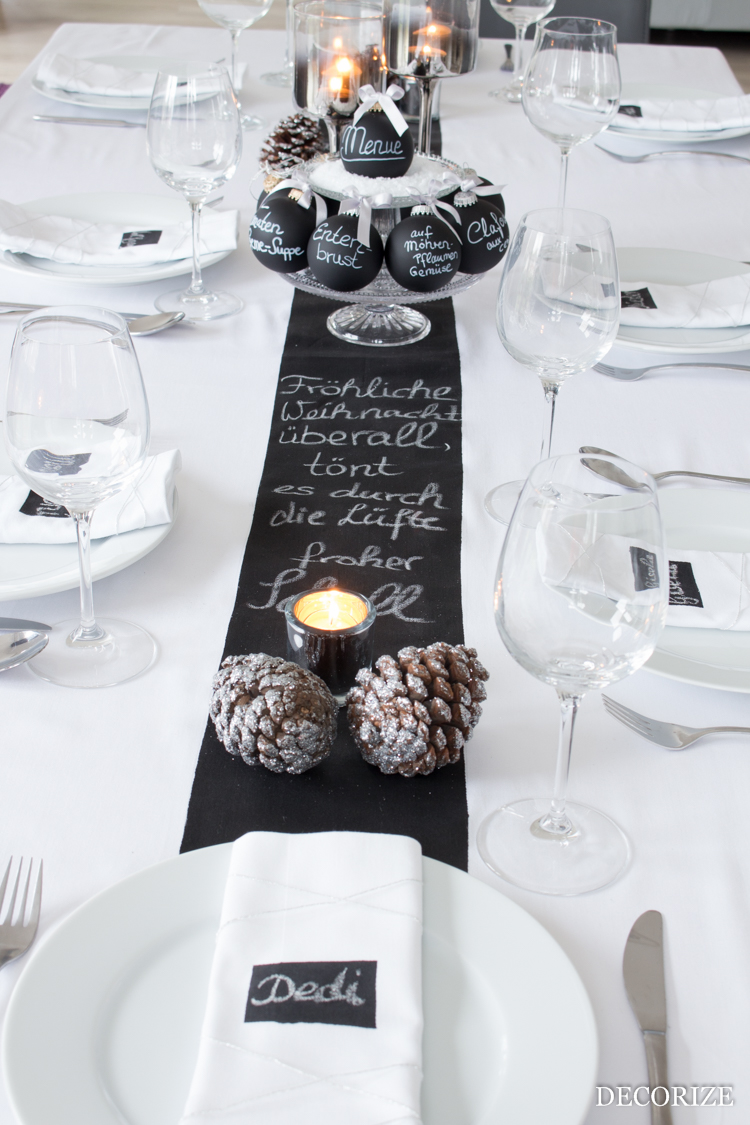 Festtafel Tischdekoration für Weihnachten