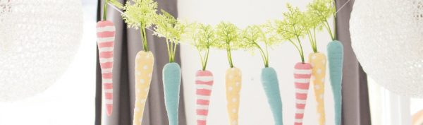 Wer sagt, dass Möhren orange sein müssen - DIY für eine Oster-Girlande