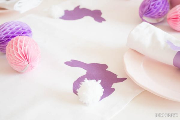 DIY: Hasen-Popo Tischläufer für die Festtafel an Ostern