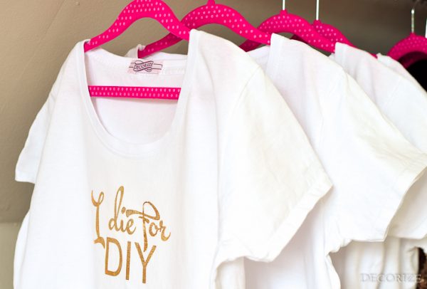 Goldige Statement Shirts - DIY mit Plotterfolie