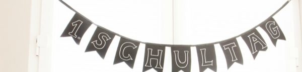 Ab an den Tafelstoff! - DIY: Girlande zur Einschulung