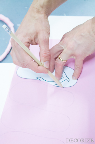 Flip Flop Schablone für Türkranz