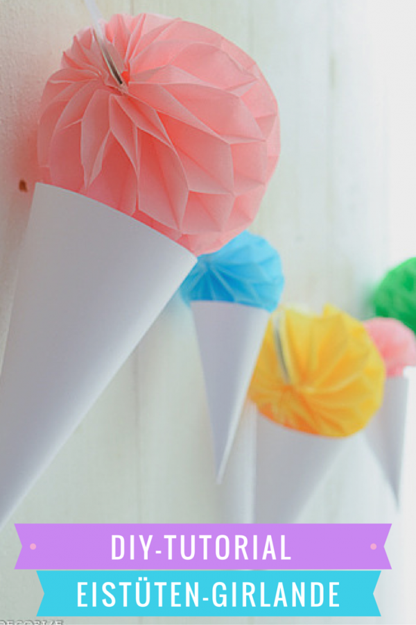 DIY Tutorial Eistüten-Girlande by Decorize
