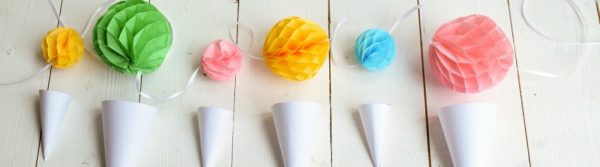 Eis am Schnürchen: DIY Eistüten-Girlande