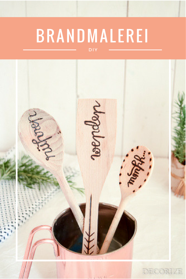 Brandmalerei DIY-Tutorial Kochlöffel Kork Coaster
