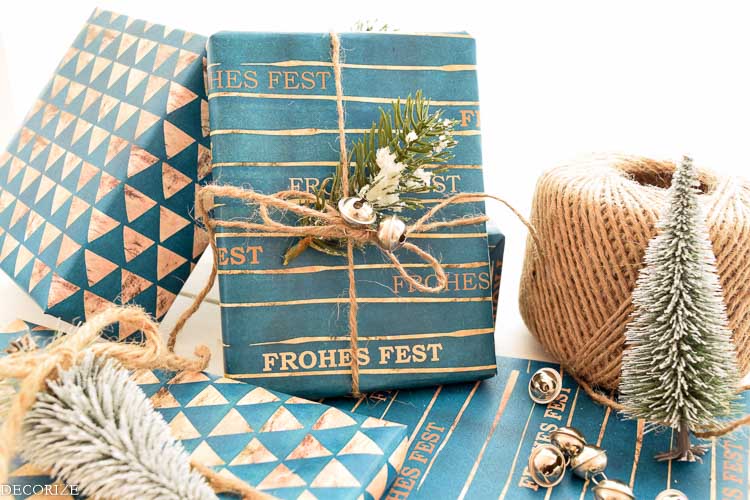 Freebie Geschenkpapier in Petrol by Decorize