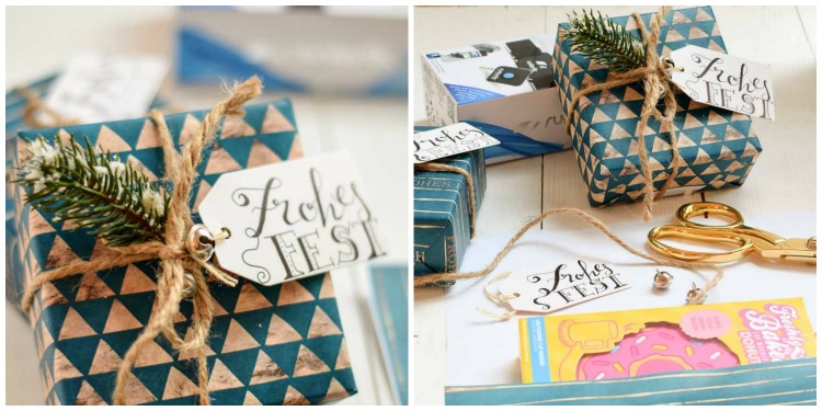 Freebie Geschenkpapier in Petrol by Decorize