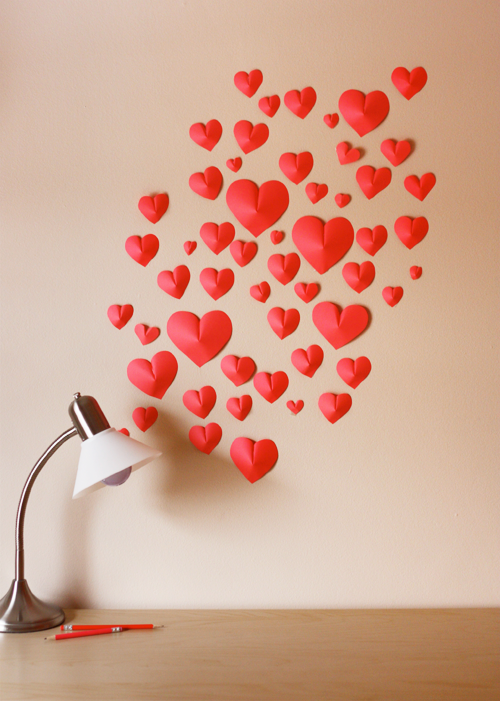 Die 10 schönsten Ideen zum Valentinstag: 3D-Herzen