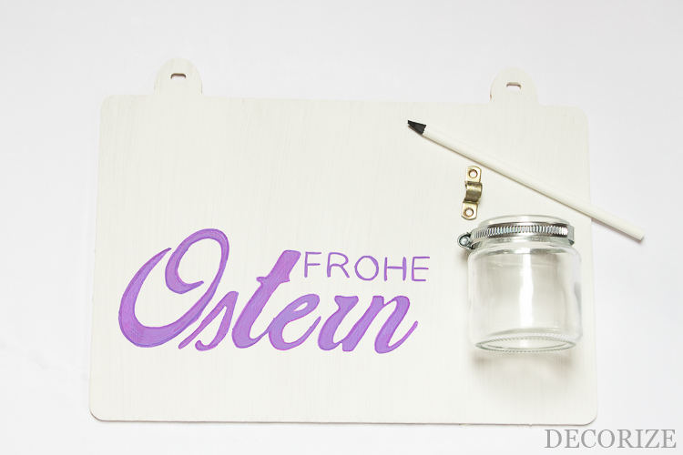 DIY Oster-Türschild mit Blumenvase Tutorial