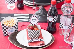 Kindergeburtstag Rennfahrer / Autorennen Partystyling by Decorize