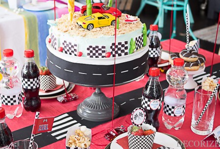 Kindergeburtstag Rennfahrer / Autorennen Partystyling by Decorize