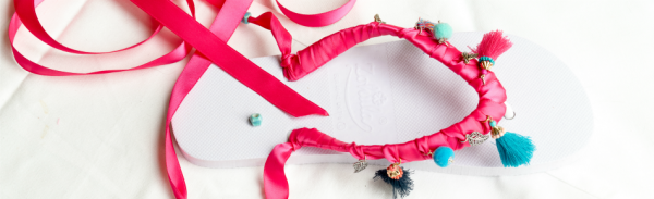 Pimp my FlipFlops - DIY Schnür-Sandale