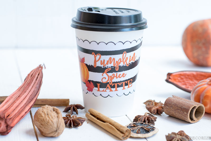coffee wrapper-Kaffeebanderole-Pumpkin Spice Latte