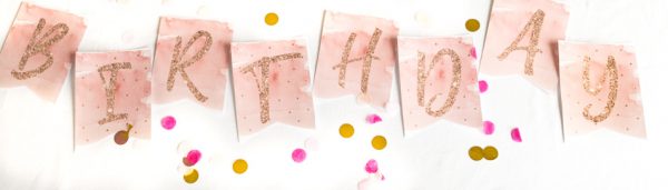 Geburtstag in Roségold - Happy Birthday Printable