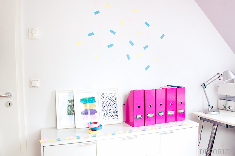 DIY Konfetti Wand tesa malerband by Decorize