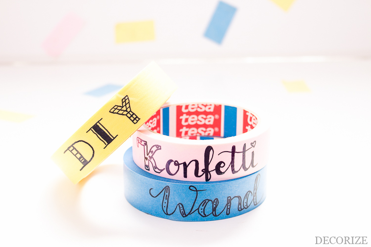 DIY Konfetti Wand tesa malerband by Decorize