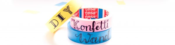 DIY Konfetti Wand mit Malerband DIY Konfetti Wand mit Malerband