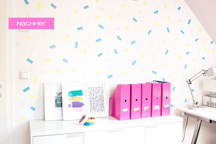 DIY Konfetti Wand tesa malerband by Decorize