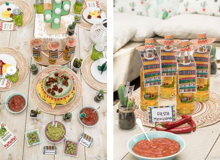 fiesta mexicana printables collage Sommerparty