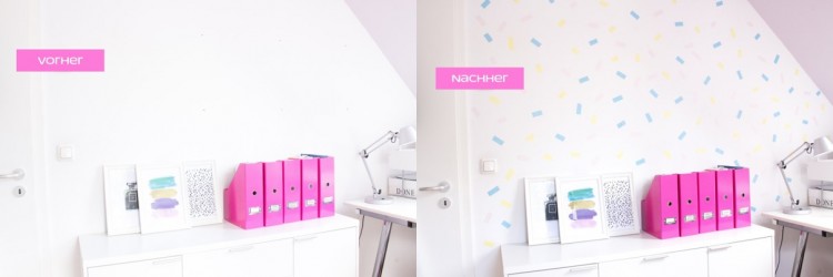 DIY Konfetti Wand tesa malerband by Decorize